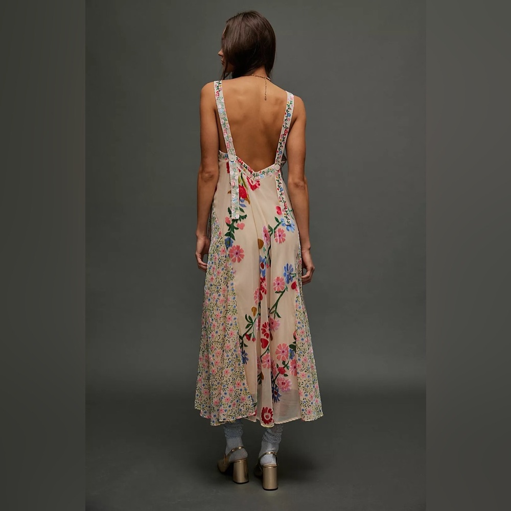 FREE PEOPLE Falling Petals Velvet Maxi Dress XS NWT - Picture 3 of 5